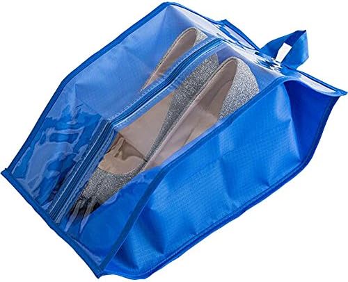 Dust-proof Travel Shoe Bags Pouch Storage Pocket Organizer with See Through Window Zipper Closure