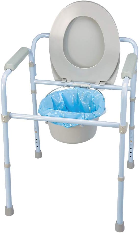 Carex Commode Liners, 35 Liners - Fits Most Commodes, With Absorbent Powder, Holds 2 Quarts Liquid, Disposable 7 Toilet Liners/box, Pack of 5: Health & Personal Care
