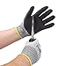 JORESTECH Palm Dipped Nitrile Coated Seamless Knit Work Gloves PPE Hand Protection Blade Cut Resistance Level 5 (Extra Large) Pack of 12,Black, Grey