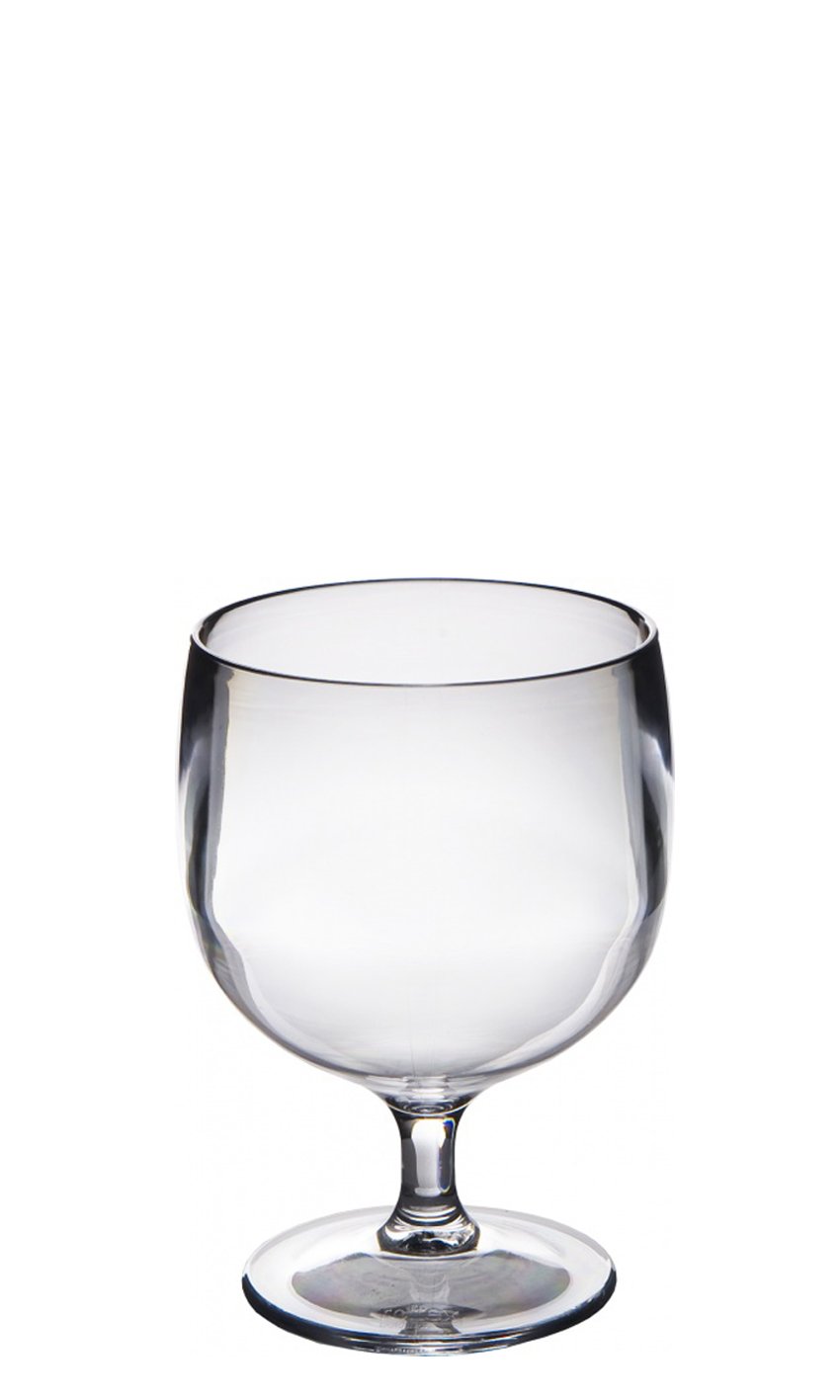 Set of Roltex Unbreakable Reusable Polycarbonate Plastic Stacking Wine Glasses (220ml to Rim Height 10.6cm, Max Diameter 7.6cm) Realistic Alternative to Glass (4)