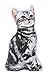 The Paragon Cat Shaped Pillow - Grey Tiger Stripe 3-D Stuffed Cushion