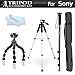 ButterflyPhoto Tripod Accessory Bundle Kit for Sony Alpha a6000, a7, a7R II, III, a6300, a7, a5100, A9, DSC-RX100, DSC-RX100M III, DSC-RX1R Includes Tripod + Monopod, Flexible Material