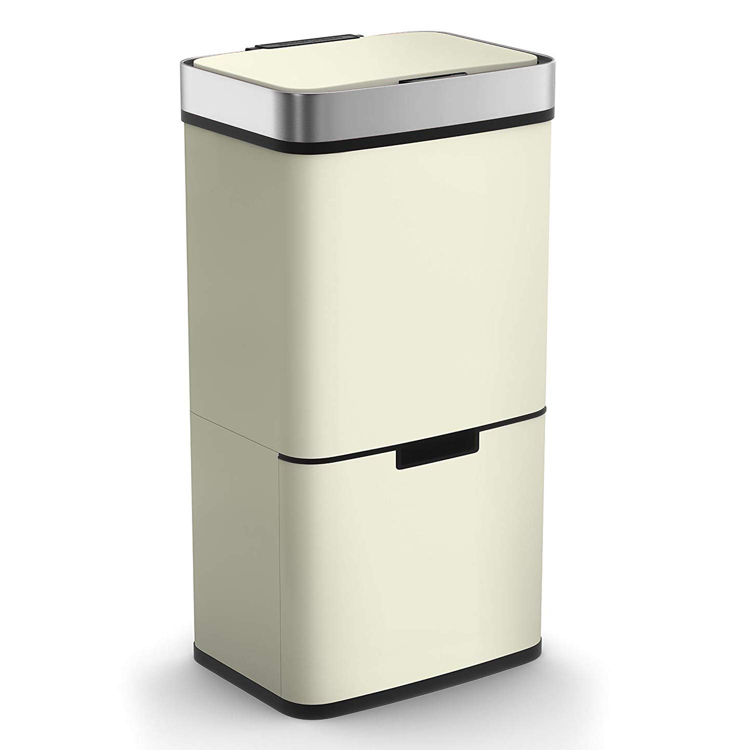 Denny Shop Large 72L Stainless Steel 3 Compartment Waste Recycling