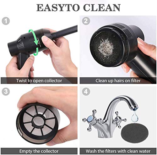 [Upgrade] HONKYOB Mini Vacuum Cordless Vacuum Keyboard Cleaner Rechargeable Desk Vacuum for Cleaning Dust,Hair,Crumbs,Eraser Scrap,Cigarette Ash,Laptop,Car,Pet House with Keyboard Puller