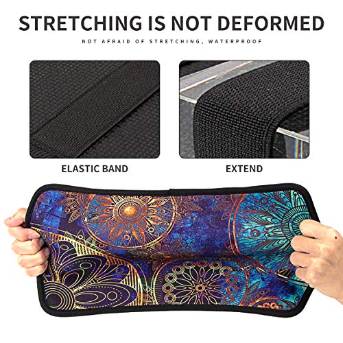 Vehicle Center Console Armrest Cover Pad, Universal Fit Soft Comfort Center Console Armrest Cushion for Car, Stylish Pattern Design Car Armrest Cover - Thumbnail 4