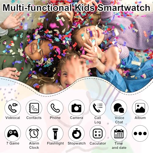 Reloj Inteligente Niño, 4G Reloj GPS Niños Localizador y Llamadas Smartwatch Niños Teléfono Videollamada Impermeable SOS Móvil Juego Voz Chat Despertador Clase Modo, Reloj NiñosEstudiante Regalo