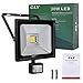 LTE LIGHTING EVEN Cly 20W LED Motion Sensor Floodlight Outdoor Security Flood Lights 1800 Lumens Waterproof IP66 Cool White 6000K (Without Plug)