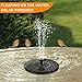 Solar Pump, Solar Fountain Pump, LEMBO DIRECT Portable Solar Birthbath Water Fountain 1.4W Free Standing & Floating Outdoor Submersible Powered Water Pumps For Small Pond, Swimming Pool, Garden, Patio