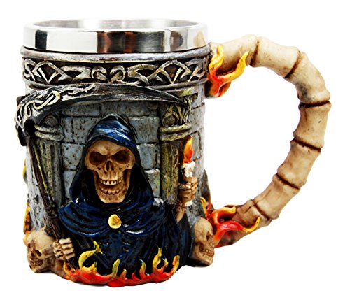 image for Atlantic Collectibles Day Of The Dead Holy Death Fire Grim Reaper With