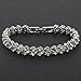 Woman Crystal Diamond Bracelets,Hemlock Valentine's Chain Bracelet Lovers Gifts (Silver)