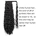 Stamped Glorious 22 Inch Wavy Ponytail Extension for Black Women Synthetic Wrap Around Ponytail Black Color Magic Paste Yaki Ponytail Corn Wave Ponytail Extensions(2#) 32 Review 110 star