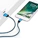 StyleTech Inc. Aluminum Nylon Braided Series 1 Feet 8 Pin Lightning Syncing/Charging Data Cable for iPhone 7/6s/6/5/5s/SE/Plus iPad Mini/Air/Pro (3.) Blue - White - Green)