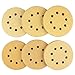 AUSTOR 60 Pcs Gold Sanding Discs, 5 Inch 8 Holes Dustless Hook and Loop 60/80/ 120/150/ 220/400 Grit Sandpaper Assortment for Random Orbital Sander