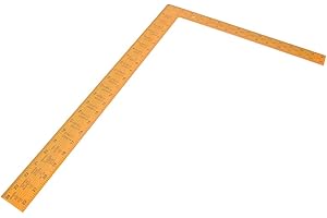 Aluminum Ruler Multifunctional L Square Ruler Try Square Woodworking and Framing Tool for Inspection Measurement (Yellow)