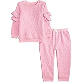 Mud Pie Baby Girls Mud Pie Kids Quilted Bow Jogger Set