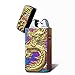 Kivors USB Rechargeable Windproof Flameless Electronic Plasma Pulse Double Arc Lighter Chinese Dragon Loong Lighter (Rainbow)