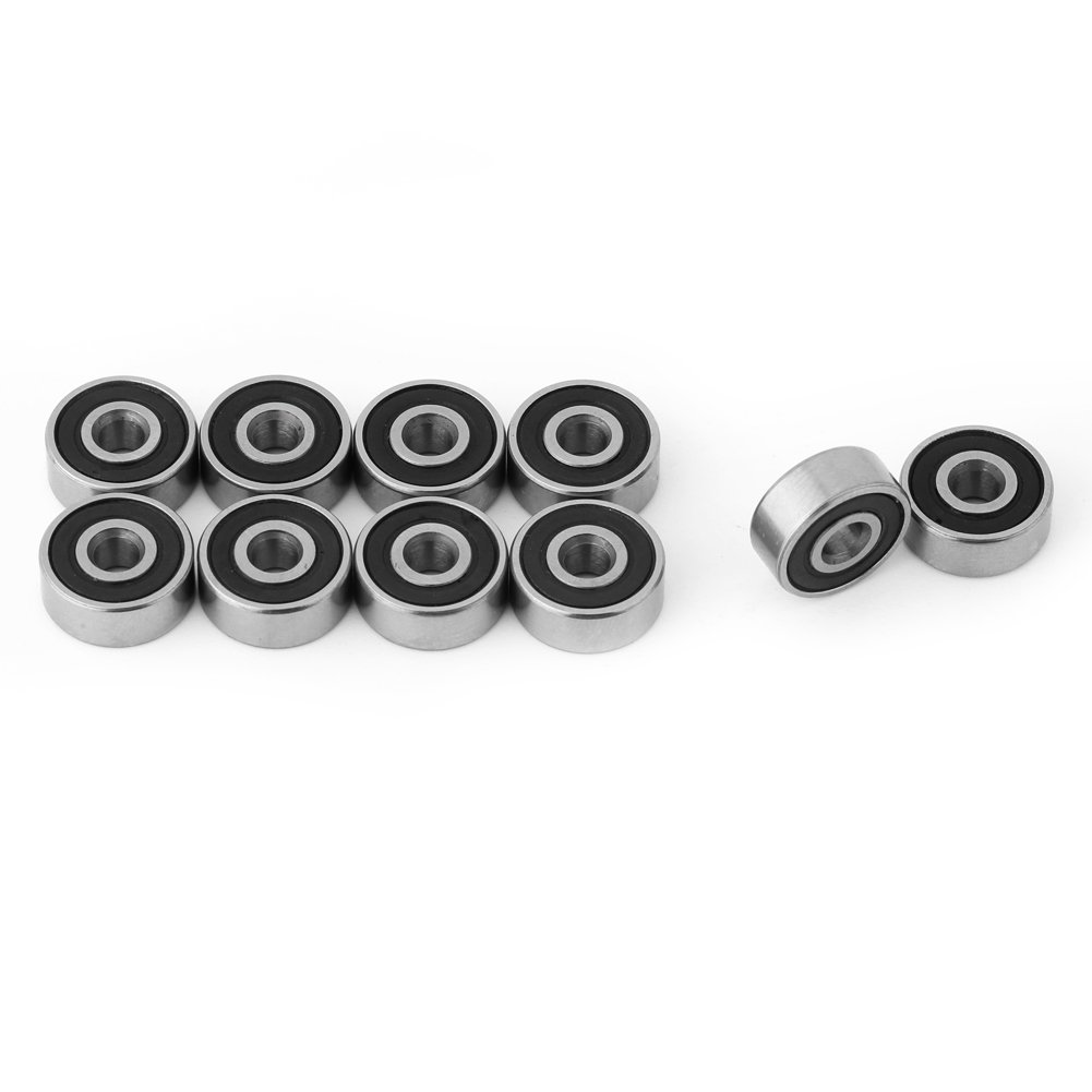 10pcs 623-2RS Mini Steel Ball Bearings Double Rubber Deep Sealed Roller Bearings 3 x 10 x 4 mm