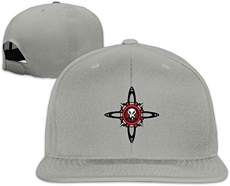 Devil Bite The Earth Logo Solid Snapback Baseball Hat Cap One Size Ash