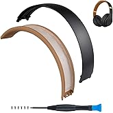 SOPROM Top & Bottom Rubber Headband Kit for Beats Studio 3 & Studio 2 Wired & Wireless Headphones, Durable Silicone & Plastic Repair Kit for Replacement Headstrap Pads (Studio3-Midnight Black)