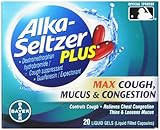 Alka-seltzer Plus Max Cough, Mucus and Congestion Liquid Gels, 20 Count