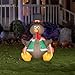 42 Inches Cute Airblown Inflatable Blow up Air Blown Lighted Happy Turkey Gobble Pilgrim Thanksgiving Festive Yard Decor Display Autumn Fall Lights Outdoor Decoration by KNL Store (1)