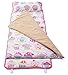 HESEAM for Kids Nap Mat, Cotton Mat with Removable Pillow, Pink, Carry Handle with Straps Closure, Rollup Design, Soft Microfiber for Preschool, Daycare, Travel Sleeping Bag,3-7 Years - Cupcake