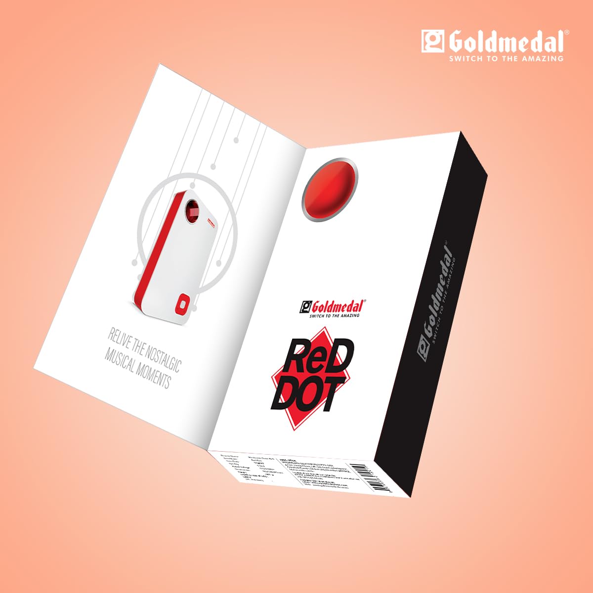 Goldmedal Red Dot Polyphonic Door Bell For Home | Calling Bell For Office,School | Wired Electric Door Bell | LED Flash Light | - White & Red 4