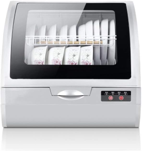 FU LIAN Dishwasher, Desktop Mini Dishwasher, 360° Rotating Spray, No Dead Angle Cleaning, Intelligent Fully Automatic, Suitable For Kitchen, Bowl, Plate, White