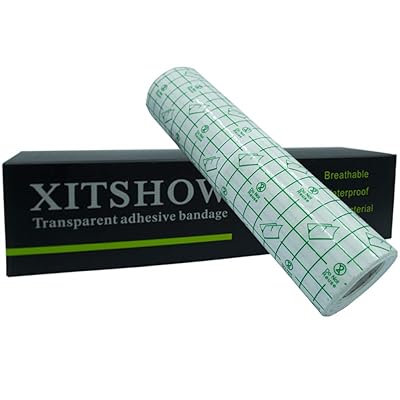 Tattoo Aftercare Waterproof Bandage Roll Transparent Film Dressing Second Skin Healing Protective Clear Adhesive Antibacterial Bandages Tattoo Supplies Products 6"x 6 Yard