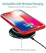 TOZO for iPhone X Case Soft Grip Matte Finish TPU + PC Clear Hard Back Panel Hybrid PC+TPU -Protect Cover Shock Absorption Back Transparent Bumper for iPhone 10 / X Red Edge