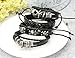FUNRUN JEWELRY 16 PCS Braided Leather Bracelets Set for Men Black Wrap Cuff Bracelet Adjustable Punk