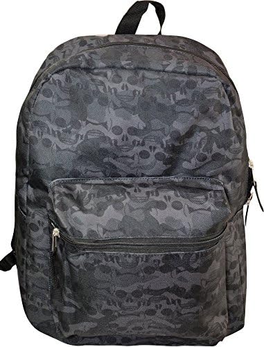 Skull Print Backpack, 16"
