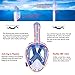 Unigear 180° Full Face Snorkel Mask -Panoramic View with Detachable Camera Mount and Earplug,Anti-Fog Anti-Leak Snorkeling Design for Adults and Youth