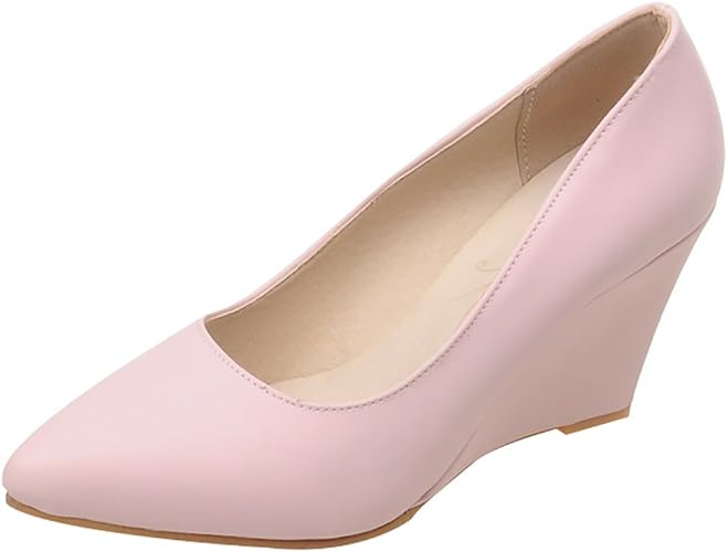 Amazon Kittcatt レディースパンプス ウェッジソール ポインテッドトゥ 革靴 ハイーヒール 美脚 パンプス パンプス 履きやすい レディース通勤靴 Kittcatt パンプス
