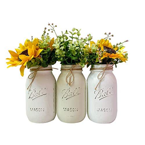 Mason Jar Centerpiece Set, Pint Size Jars, Your Choice of