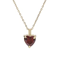 January Birthstone Necklace for Women, 14K Gold