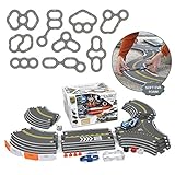 Modarri Delux Street Trackset | Race Car Track Building System | Build a Car Included Soft Eva Foam | 20 Track Pieces, 11 Driving Accessories, and 14 car Pieces in one Pack! STEM Toys