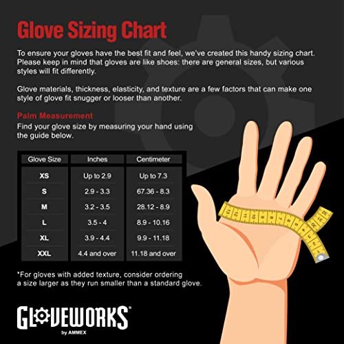GLOVEWORKS Black Disposable Nitrile Industrial Gloves, 5 Mil, Latex & PowderFree, FoodSafe