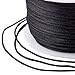 Pandahall 1 Roll 1mm x 100yards Black Rattail Satin Nylon Trim Cord Chinese Knot