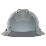 MSA 475367 V-Gard Full-Brim Hard Hat With Fas-Trac