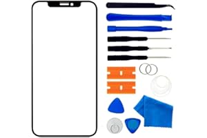 UVER Original iPhone Xs Max Screen Glass Replacement,Front Outer Lens Glass Screen Replacement Repair Kit for Apple iPhone Xs Max Series Toolkit - Black(iPhone Xs Max - 6.5 inch)