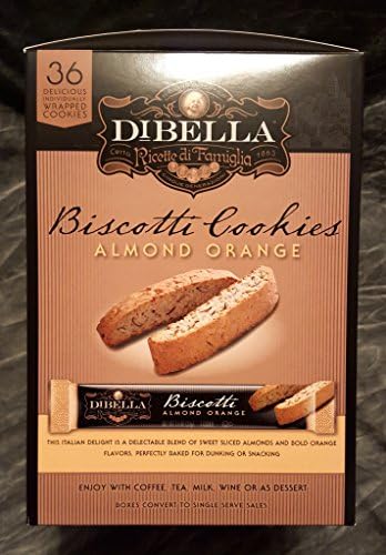 Almond Orange Biscotti Cookies 36 individually wrapped cookies per box