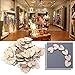 50pcs Heart Wooden Slices with 50 Iron Set for Birthday Reminder Hanging Wooden Plaque Board DIY Calendar Accessories Home Decoration (Burlywood)