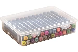 Vidifor Plastic Storage Containers with Latching Lid for Art Craft Supply, Crayon, Pencil Box, Photos, Washi Tape (White Empty -1 pack)