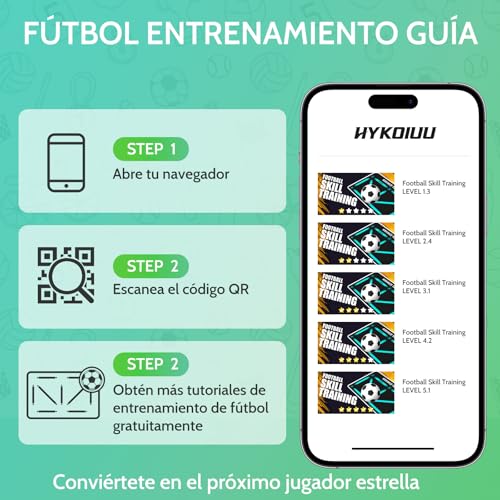 Football Training Mat with Videos for Ball Control and Dribbling | Non-Slip and Silent Children's Football Training Kit with Shooting Trainer and Carry Bag