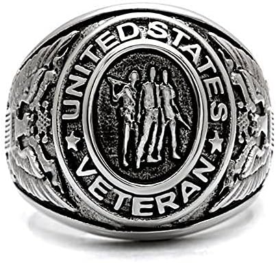 US Veteran - Men's Ring - stainless steel - Marines Army Air force Navy