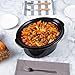 Aicok Slow Cooker, 7 Quart, Electric Slow Cooker, Programmable Cook, Carry Oval Cooker, Digital Timer, Tempered Glass Lid, Removable Ceramic Cooking Pot, Stainless Steel, Silver