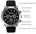 Kteta Men's Watch Leather Chronograph Sports Quartz Analog Wrist Watches Black Band