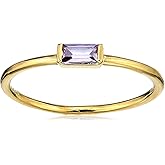 Amazon Essentials 18K Yellow Gold Plated Sterling Silver Cubic Zirconia Fashion Stackable Ring