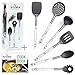 Kitchen Utensil Set of 6 - Lightweight, Heat-Resistant and Easy To Clean - This Cooking Utensils Set Comes In A Modern Marble Design (Gray)